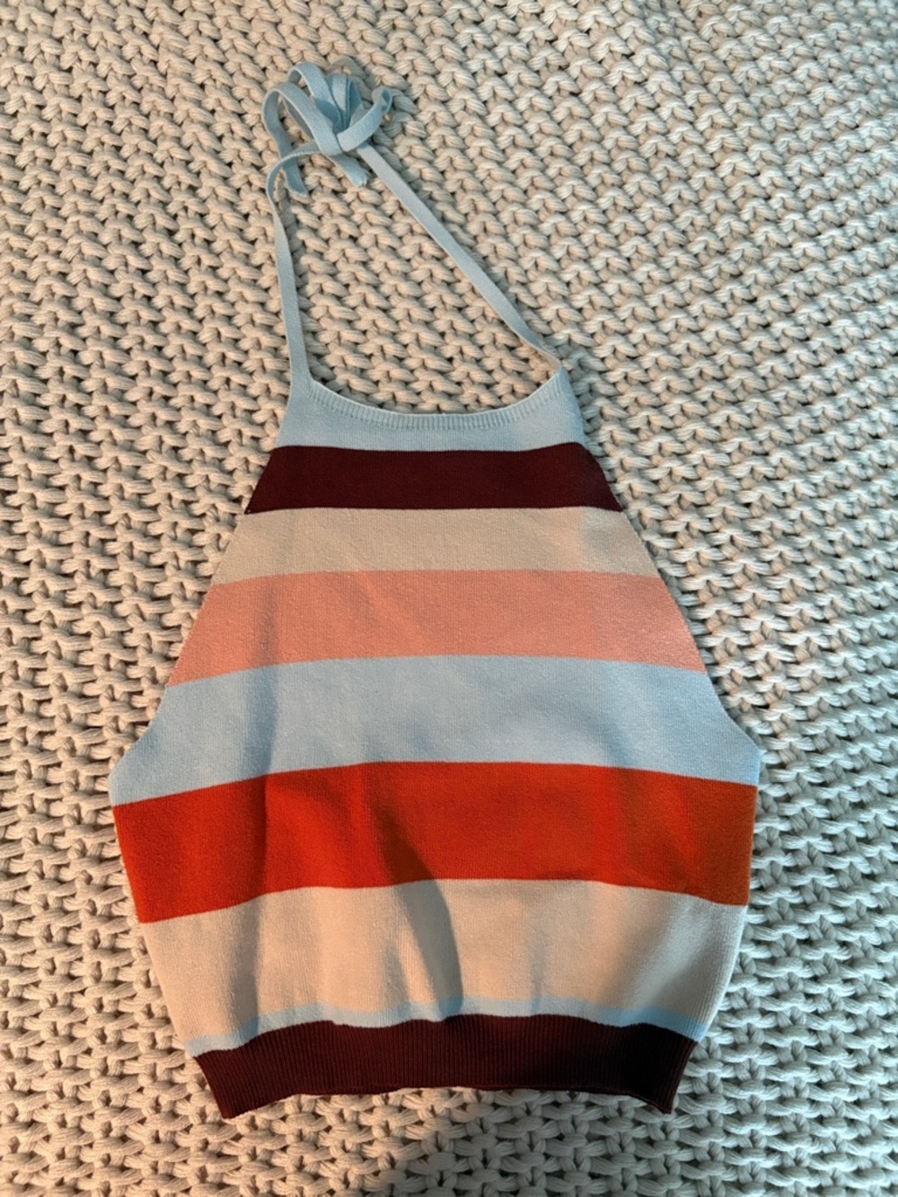 Vici - Striped Halter Knit Top